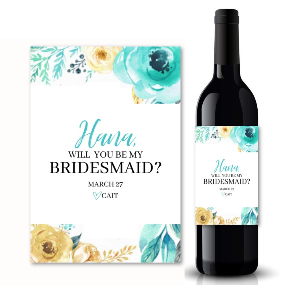 Custom Wine Labels - Bridesmaid Gift